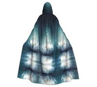 WHJDPP Magic Lotus Floral Picture Halloween Adult Hooded Cape Cloak - Super Large Hooded Cloak No Zipper