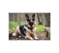WHJDPP Maple German Shepherd Dog Printing Placemats for Dining Table Set of 6 for Homes, and Banquets Easy to Clean at Room Temperature for Long-Lasting Use