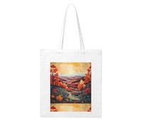 WHJDPP Maple leaves and hills Picture Woman Canvas Tote Bag Strong and durable for traveling, shopping, Daily One Size