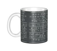WHJDPP Math Geometry Geek Calculus Picture mug ceramic Mugs for cappuccino, latte, cereal, yogurt, milk, hot or cold drinks Micro-wave oven