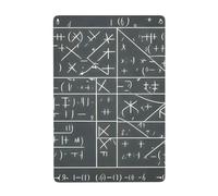 WHJDPP Math Geometry Geek Calculus Printed Tin decorative painting 8x12in Made of tinplate, wear-resistant and durable