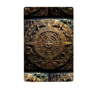 WHJDPP Mayan Calendar End of The World Picture Tin decorative painting 8x12in Made of tinplate, wear-resistant and durable