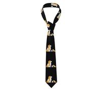 WHJDPP Men's Necktie Tie Cute dog family Picture Soft and Comfortable, Non-Deforming, Fade-Resistant, Flat and Crisp