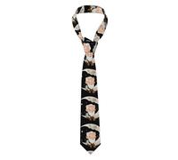 WHJDPP Men's Necktie Tie Cute old man in the moon Picture Soft and Comfortable, Non-Deforming, Fade-Resistant, Flat and Crisp