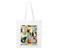WHJDPP Mid-Century Modern Art Cat Picture Woman Canvas Tote Bag Strong and durable for traveling, shopping, Daily One Size