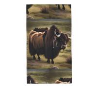 WHJDPP Mighty Highland Yak Printed Towel Towels 27.5x16in Skin-Friendly Absorbent Fluffy and Soft for Bathroom, Beach, Outdoors