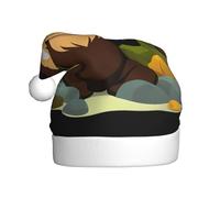WHJDPP Monkey on the reef Printed Christmas Hat for Adult Festive Celebrations as a Gift for Men and Women