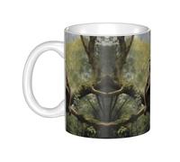 WHJDPP Monkey sitting on a tree Picture mug ceramic Mugs for cappuccino, latte, cereal, yogurt, milk, hot or cold drinks Micro-wave oven