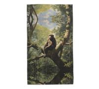 WHJDPP Monkey Sitting on a Tree Picture Towel Towels 27.5x16in Skin-Friendly Absorbent Fluffy and Soft for Bathroom, Beach, Outdoors