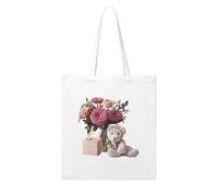 WHJDPP Mother's Day Bouquet Picture Woman Canvas Tote Bag Strong and durable for traveling, shopping, Daily One Size