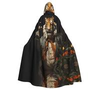 WHJDPP Mr. Dancing Tiger Prints Halloween Adult Hooded Cloak for Costume Parties and Theme Events