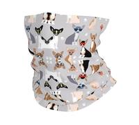 WHJDPP Multifunctional sports headscarf Chihuahua Dog Glasses Picture sweat-absorbent and breathable, suitable for cycling and fitness