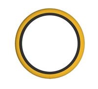 WHJDPP Mustard Yellow Prints Steering Wheel Cover - Durable Neoprene Auto Throw for Better Grip & Protection, Universal Fit for Cars, Trucks, SUVs & ATVs, Easy Installation & Washable