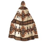 WHJDPP Native American Patterns Printing Halloween Adult Hooded Cape Cloak for wear during Halloween, role-playing