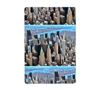 WHJDPP New York City Scenery Picture Tin decorative painting 8x12in Made of tinplate, wear-resistant and durable