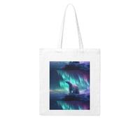 WHJDPP Northern Lights Polar Bear Printing Woman Canvas Tote Bag Strong and durable for traveling, shopping, Daily One Size
