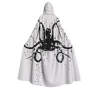 WHJDPP Octopus Picture Halloween Adult Hooded Cape Cloak - Super Large Hooded Cloak No Zipper