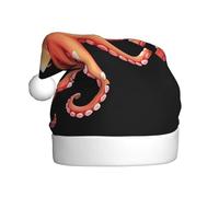 WHJDPP Octopus swinging its tail Picture Christmas Hat for Adult for Christmas, Halloween, New Year, sales, promotions