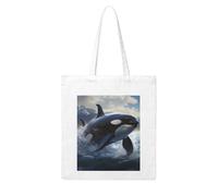 WHJDPP Orca Killer Whale Picture Woman Canvas Tote Bag Strong and durable for traveling, shopping, Daily One Size