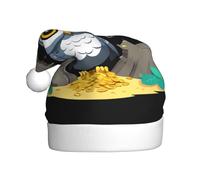 WHJDPP Owl Guarding Treasure Picture Christmas Hat for Adult for Christmas, Halloween, New Year, sales, promotions
