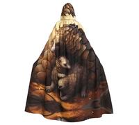 WHJDPP pangolin parenting print Printed Halloween Adult Hooded Cape Cloak - Super Large Hooded Cloak No Zipper