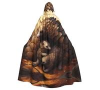 WHJDPP pangolin parenting print Prints Halloween Adult Hooded Cloak for Costume Parties and Theme Events