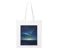 WHJDPP Paper plane in the starry sky Picture Woman Canvas Tote Bag Strong and durable for traveling, shopping, Daily One Size
