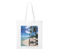 WHJDPP Paradise Beach Palm Trees Picture Woman Canvas Tote Bag Strong and durable for traveling, shopping, Daily One Size