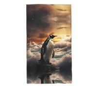 WHJDPP Penguin sea Printed Towel Towels 27.5x16in Skin-Friendly Absorbent Fluffy and Soft for Bathroom, Beach, Outdoors