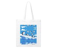 WHJDPP penguins on the iceberg Picture Woman Canvas Tote Bag Strong and durable for traveling, shopping, Daily One Size