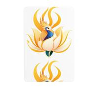 WHJDPP Phoenix on the lotus Picture Tin decorative painting 8x12in Made of tinplate, wear-resistant and durable