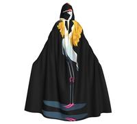 WHJDPP Pine crane spreads its wings Picture Adult Hooded Cloak is a super large, comfortable, and durable Halloween hooded poncho