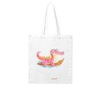 WHJDPP Pink crocodile on a boat Picture Woman Canvas Tote Bag Strong and durable for traveling, shopping, Daily One Size