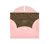 WHJDPP Pink Greeting Card Hawaiian Tapa Honu Turtle Printing 4x6in for Christmas, children's birthdays, Valentine's Day, wedding anniversaries, and party invitations