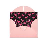 WHJDPP Pink Greeting Card Lovely Pink Flamingos Printing 4x6in for Christmas, children's birthdays, Valentine's Day, wedding anniversaries, and party invitations
