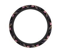WHJDPP Pink Hummingbird Prints Steering Wheel Cover - Durable Neoprene Auto Throw for Better Grip & Protection, Universal Fit for Cars, Trucks, SUVs & ATVs, Easy Installation & Washable