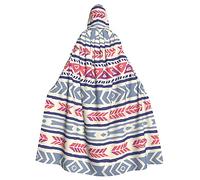 WHJDPP Plain geometric floral pattern Prints Halloween Adult Hooded Cloak for Costume Parties and Theme Events