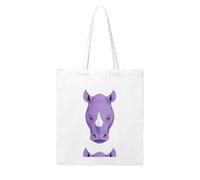 WHJDPP Purple rhino head Picture Woman Canvas Tote Bag Strong and durable for traveling, shopping, Daily One Size