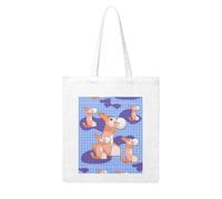 WHJDPP rabbit holding the ball Picture Woman Canvas Tote Bag Strong and durable for traveling, shopping, Daily One Size
