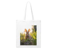 WHJDPP Rabbit in the grass Picture Woman Canvas Tote Bag Strong and durable for traveling, shopping, Daily One Size