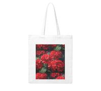 WHJDPP red geraniums Picture Woman Canvas Tote Bag Strong and durable for traveling, shopping, Daily One Size