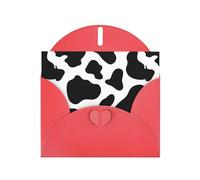 WHJDPP Red Greeting Card Cow spot Printing 4x6in for Christmas, children's birthdays, Valentine's Day, wedding anniversaries, and party invitations