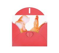 WHJDPP Red Greeting Card glutton shrimps Printing 4x6in for Christmas, children's birthdays, Valentine's Day, wedding anniversaries, and party invitations
