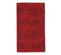 WHJDPP red Leopard Pattern Picture Towel Towels 27.5x16in Skin-Friendly Absorbent Fluffy and Soft for Bathroom, Beach, Outdoors