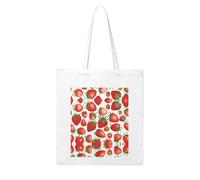 WHJDPP Red Strawberry Fruit Picture Woman Canvas Tote Bag Strong and durable for traveling, shopping, Daily One Size
