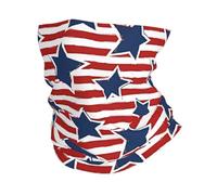 WHJDPP red white star stripe flag Prints Multi-Functional Sport Headwear - Seamless Neck Gaiter for Hiking, Cycling & Beach Fun - Soft, Breathable, Quick-Dry Tube Scarf