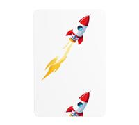 WHJDPP Rocket to the Moon Picture Tin decorative painting 8x12in Made of tinplate, wear-resistant and durable