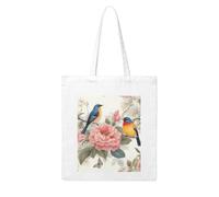 WHJDPP Romantic Fancy Floral Birds Butterfly Picture Woman Canvas Tote Bag Strong and durable for traveling, shopping, Daily One Size