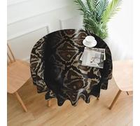 WHJDPP Round Decorative Tablecloth - 60 in Big Snake Skin Picture Soft Wrinkle-Resistant for Dining Tables and Parties