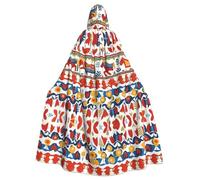 WHJDPP Runner Swedish Dala Horse Folk Printed Halloween Adult Hooded Cape Cloak - Super Large Hooded Cloak No Zipper